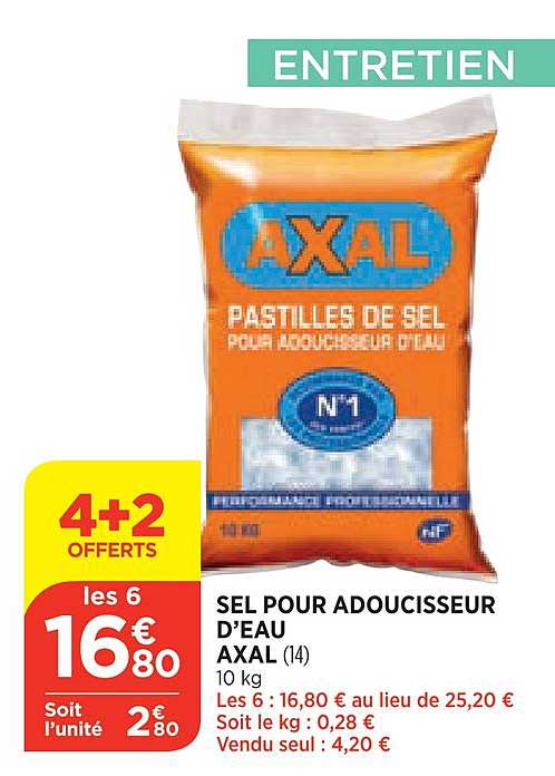 Sel Pour Adoucisseur D'eau Axal