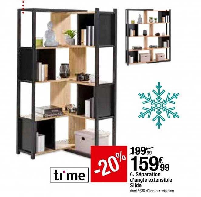 séparation d'angle extensible slide