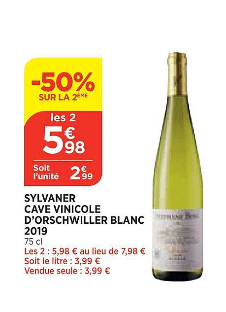 sylvaner cave vinicole d'orschwiller blanc
