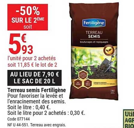 Terreau Semis Fertiligène