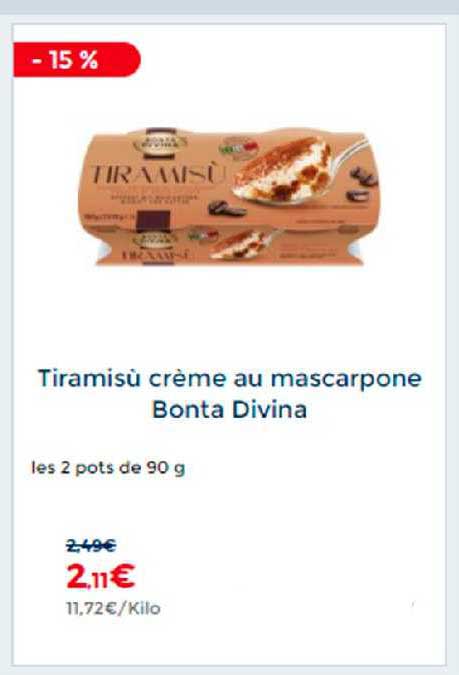 tiramisù crème au mascarpone bonta divina