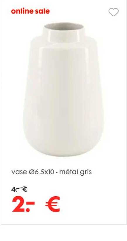 Vase Métal Gris