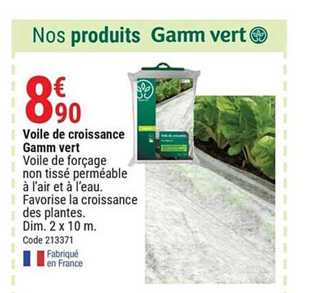 Voile De Croissance Gamm Vert