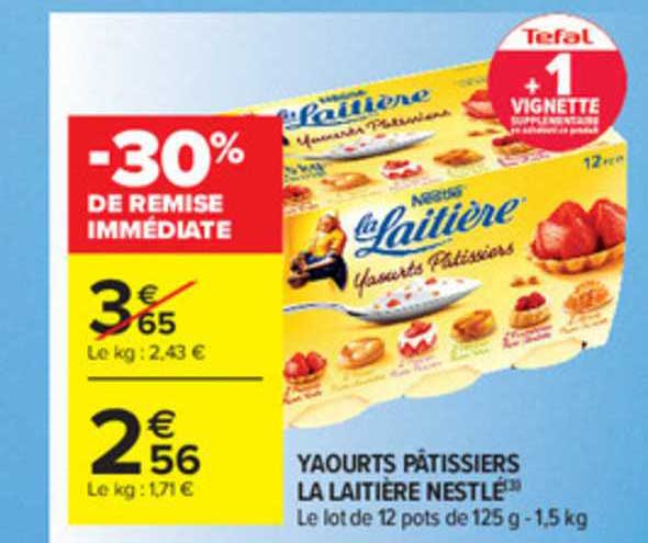 yaourts pâtissiers la laitière nestlé