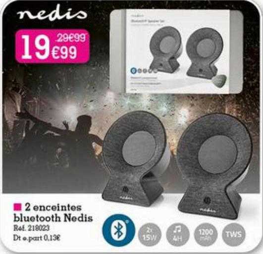 2 enceintes bluetooth nedis