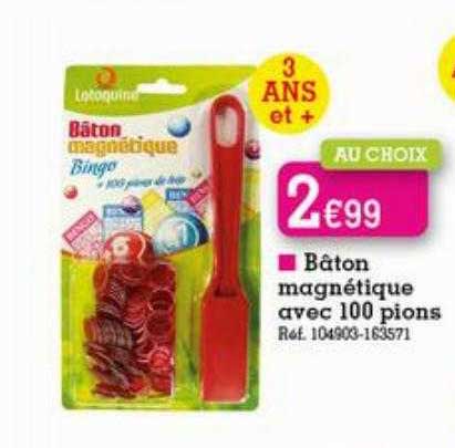 Bâton Magnétique Avec 100 Pions