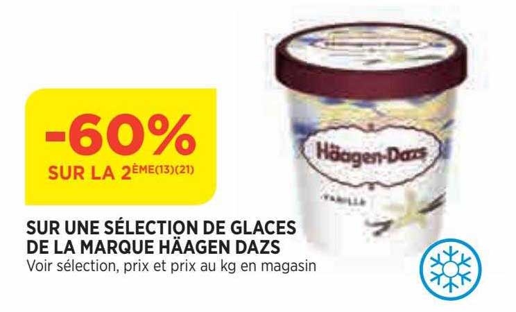 glaces de la marque häagen dazs
