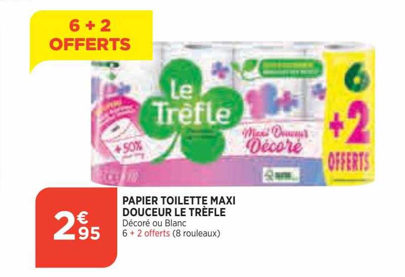 Papier Toilette Maxi Douceur Le Trèfle