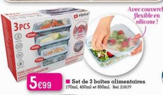 set de 3 boîtes alimentaires