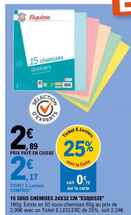 15 sous chemise 24x32 cm "esquisse"