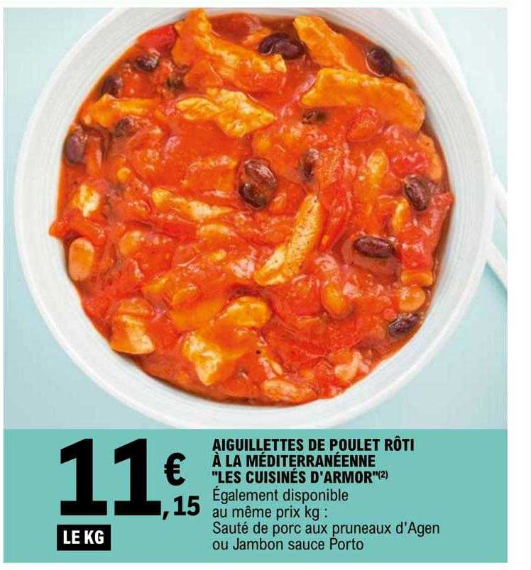 Aiguillettes De Poulet Rôti à La Méditerranéenne "les Cuisinés D'armor"