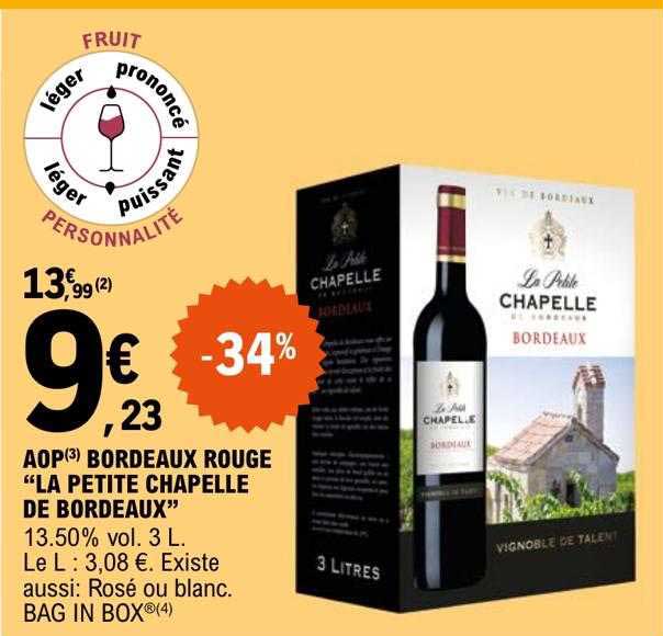 aop bordeaux rouge "la pétite chapelle de bordeaux"
