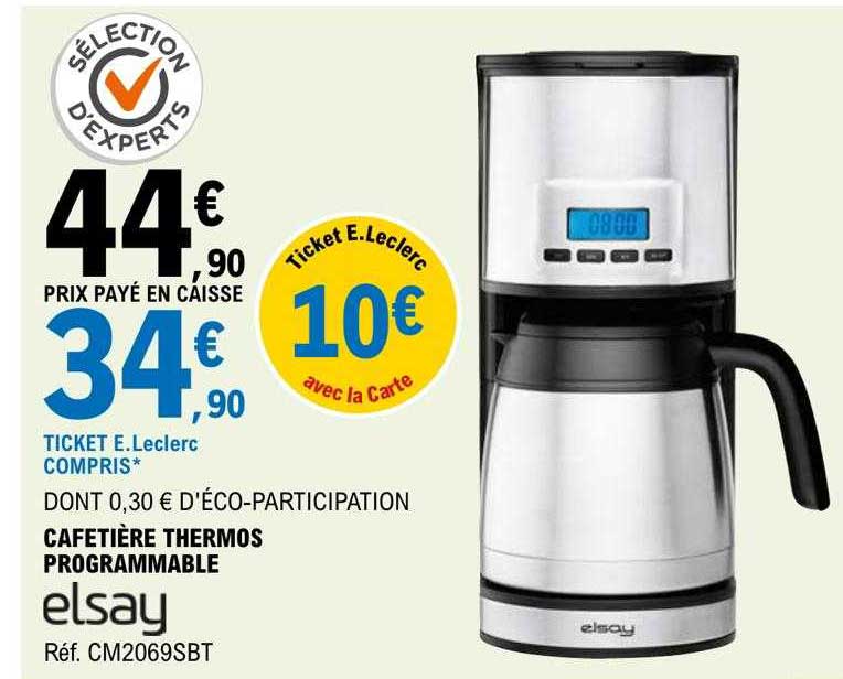 Cafetière Thermos Programmable