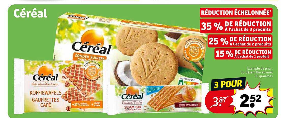 céréal 3 x sésam bar au miel 50 grammes