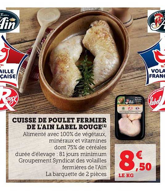 cuisse de poulet fermier de l'ain label rouge