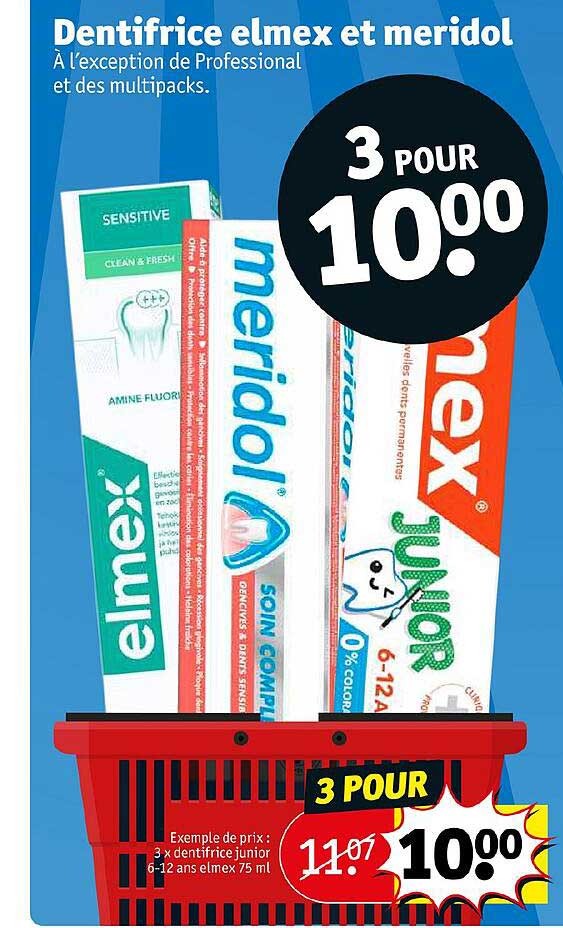 Dentifrice Elmex Et Meridol