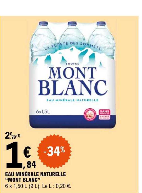 Eau Minérale Naturelle "mont Blanc"