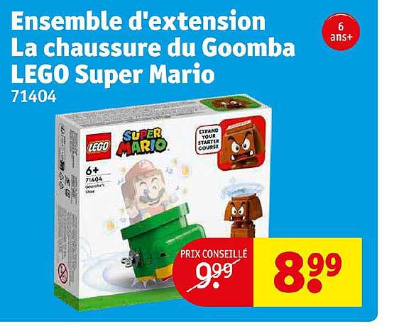 ensemble d'extension la chaussure du goomba lego super mario