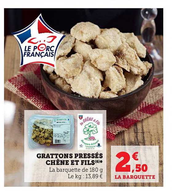 grattons pressés chêne et fils