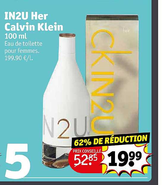 in2u her calvin klein eau de toilette pour femmes