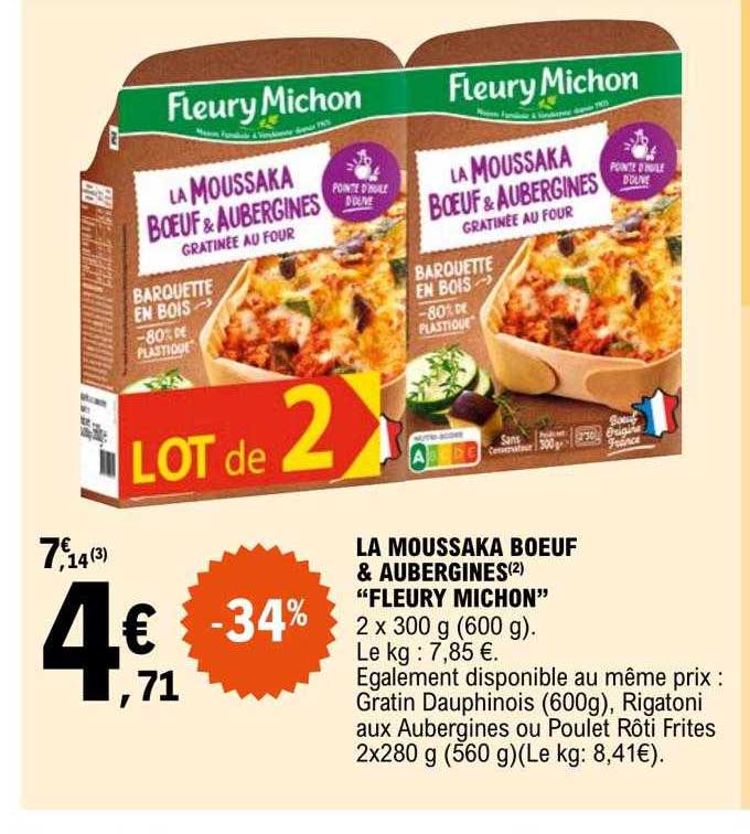 la moussaka bœuf & aubergines "fleury michon"