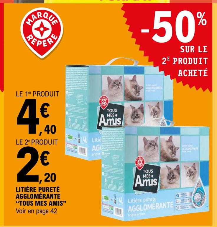 litière pureté agglomérante "tous mes amis"