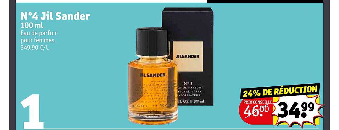 n°4 jil sander eau de parfum pour femmes