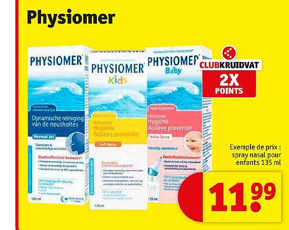physiomer spray nasal pour enfants