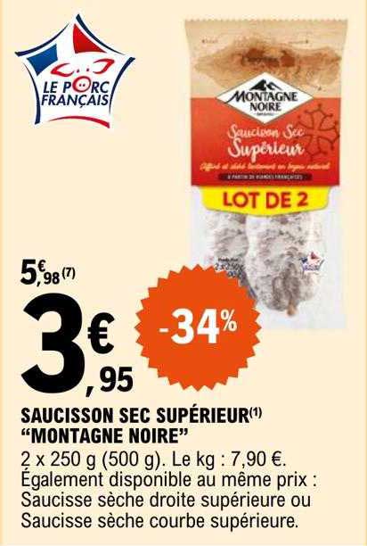 Saucisson Sec Supérieur "montagne Noire"