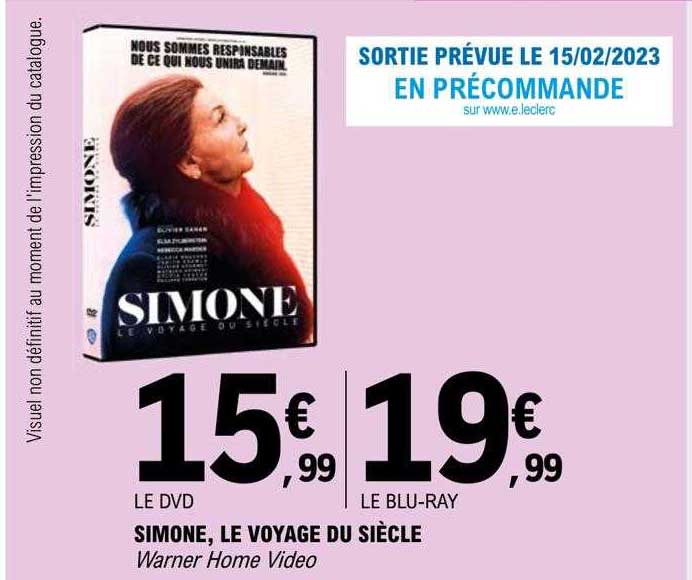 simone le voyage du siècle warner home video