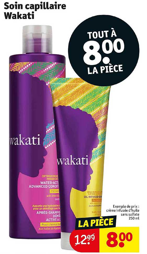 soin capillaire wakati crème infusée d'huile sans sulfate