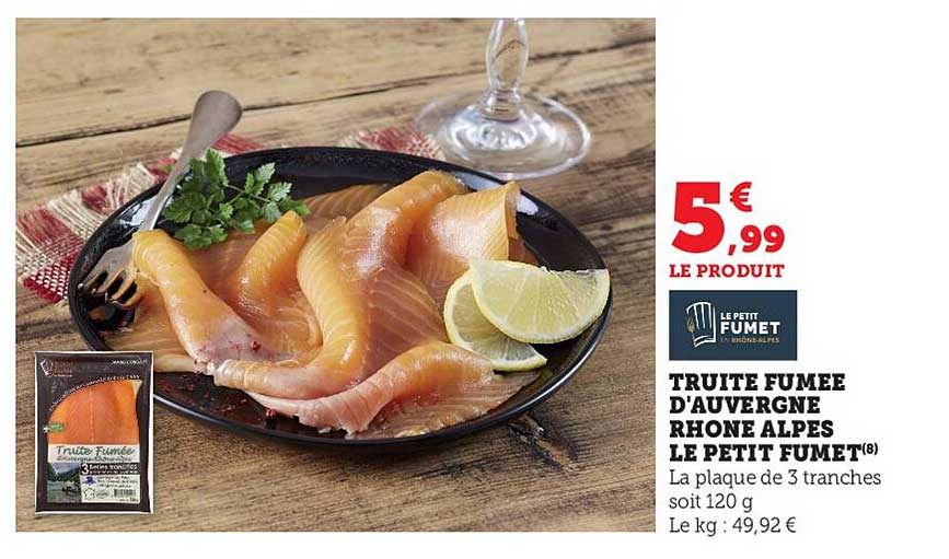 truite fumée d'auvergne rhone alpes le petit fumet
