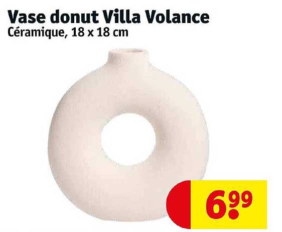 vase donut villa volance céramique 18x18 cm