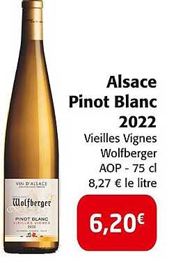 alsace pinot blanc 2022 vieilles vignes wolfberger aop