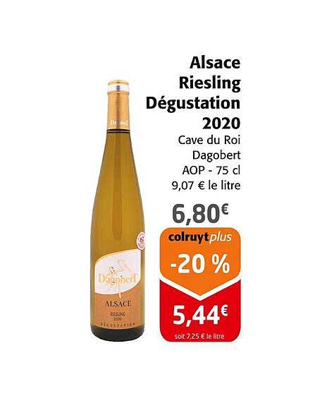alsace riesling dégustation 2020 cave du roi dagobert