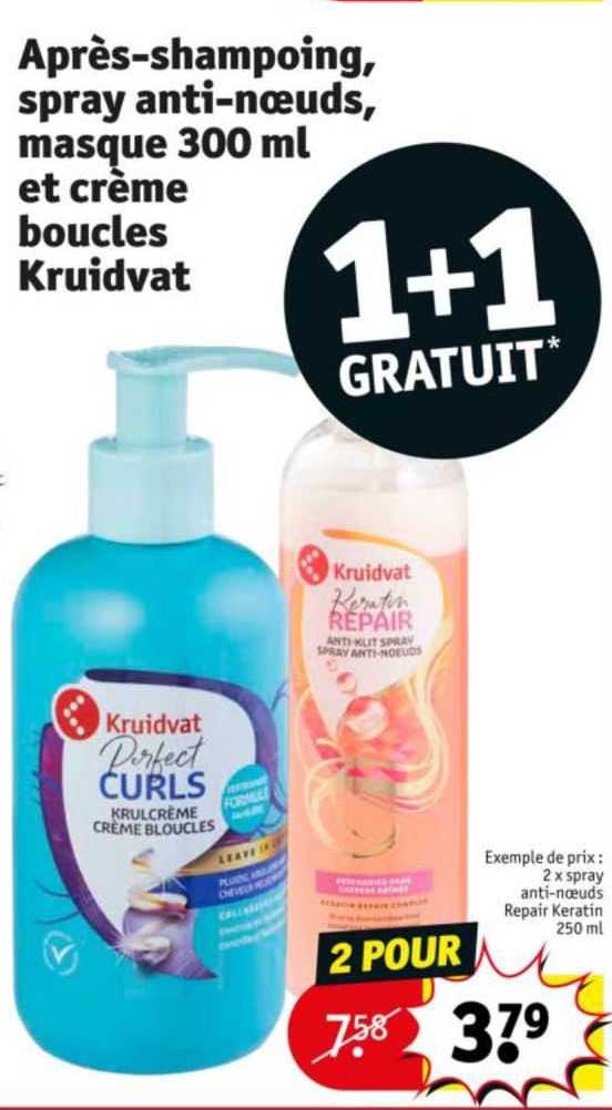 Après-shampoing, Spray Anti-nœuds, Masque Et Crème Boucles Kruidvat