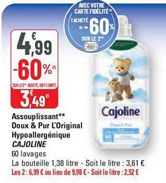 Assouplissant Doux & Pur L'original Hypoalergénique Cajoline