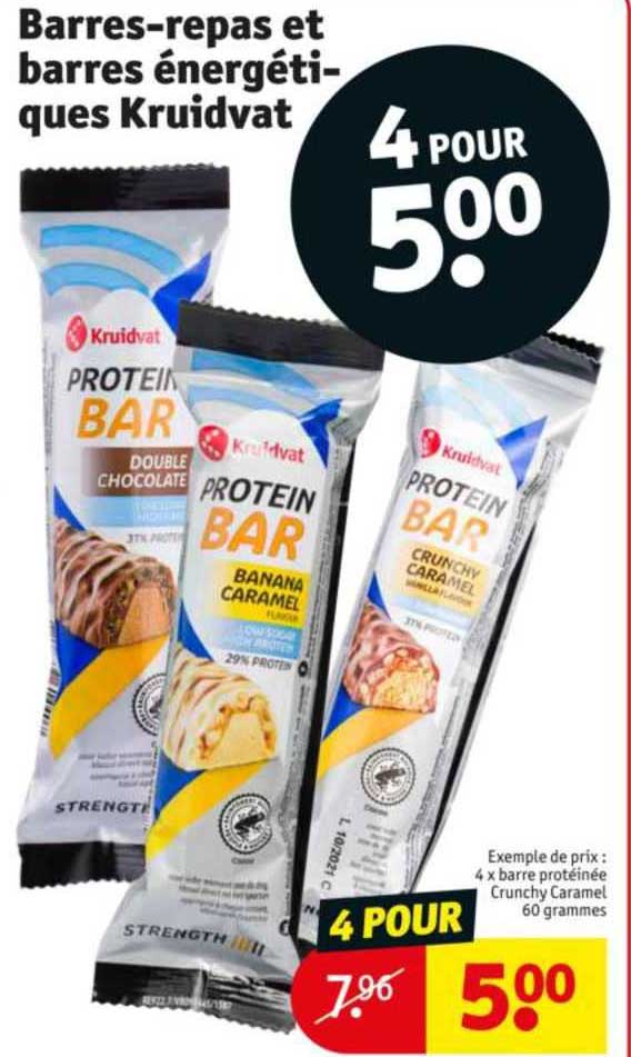 barres-repas et barres énergétiques kruidvat
