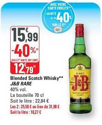 Blended Scotch Whisky J&b Rare