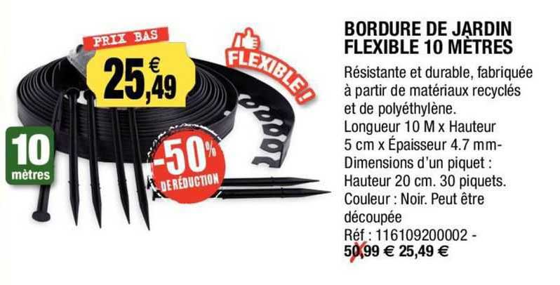 Bordure De Jardin Flexible 10 Mètres