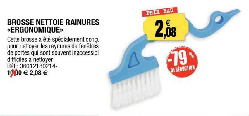 brosse nettoie rainures "ergonomique"