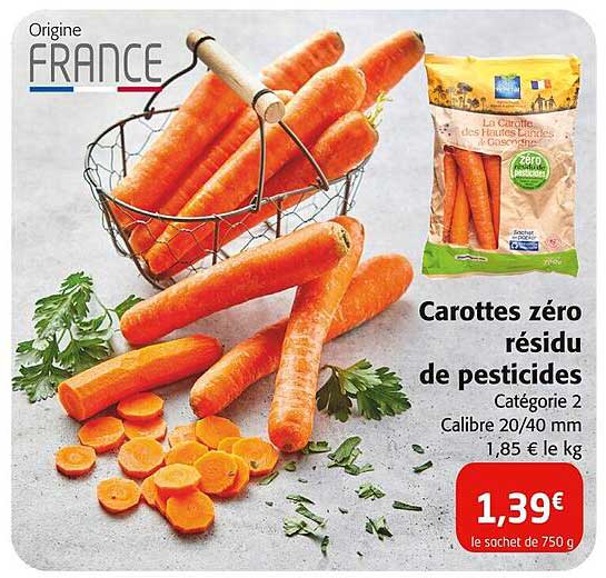 carottes zéro résidu de pesticides
