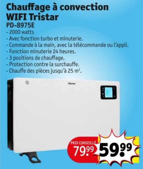chauffage à convection wifi tristar
