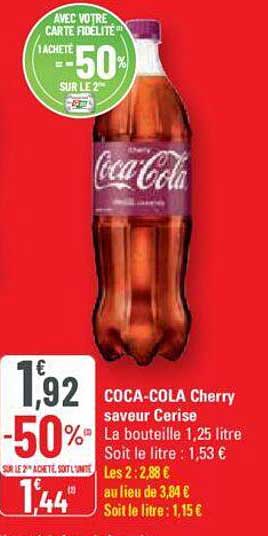 coca-cola cherry saveur cerise