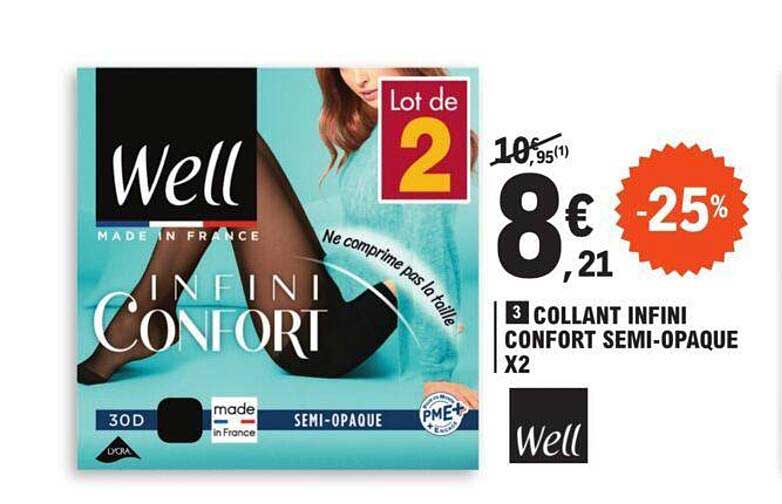 collant infini confort semi-opaque x2