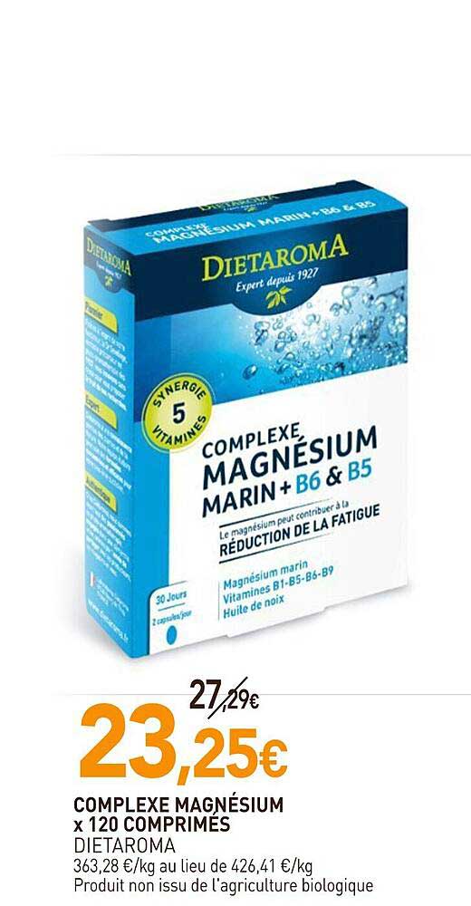 complexe magnésium x 120 comprimés dietaroma