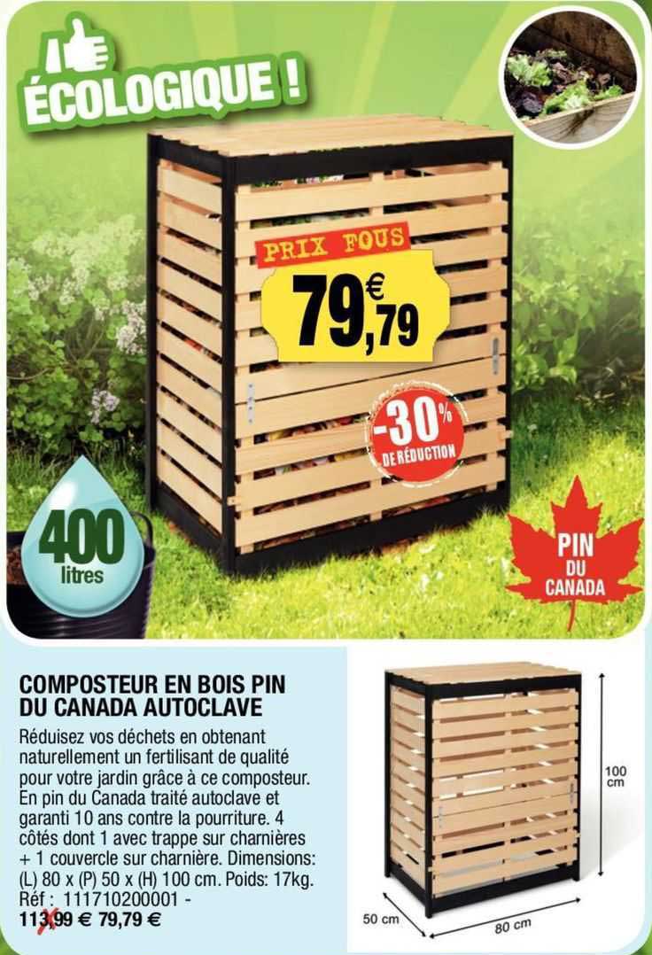 composteur en bois pin du canada autoclave
