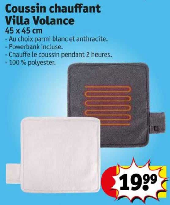 coussin chauffant villa volance