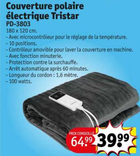 Couverture Polaire électrique Tristar