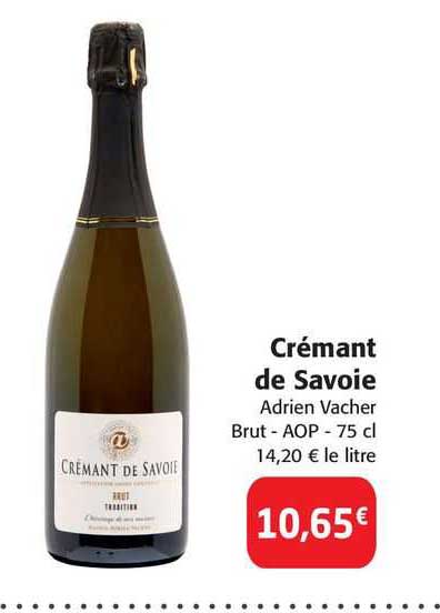 crémant de savoie adrien vacher brut - aop